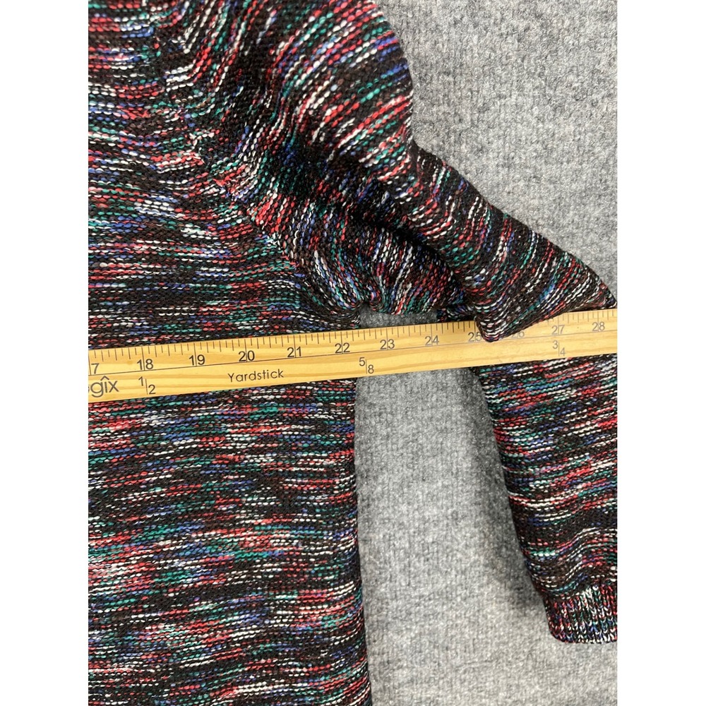 Catherines Cardigan Sweater Women 0X 14/16W Multi Excellent Zip Up Space Dye - Picture 8 of 9